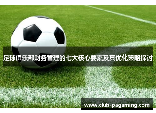 足球俱乐部财务管理的七大核心要素及其优化策略探讨 足球俱乐部财务管理的七大核心要素及其优化策略探讨